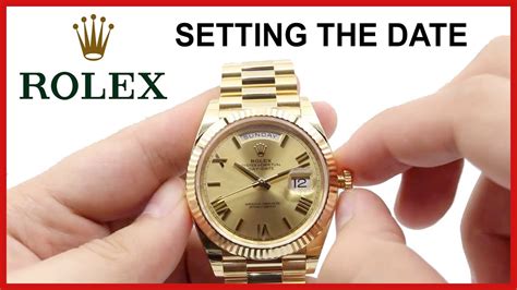 how to change day date on rolex|setting a rolex day date.